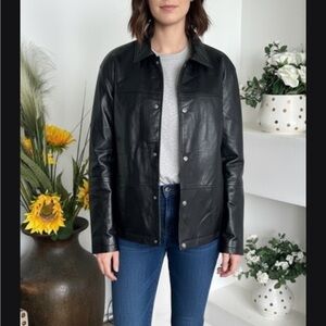 Zara Black Leather Men's Jacket